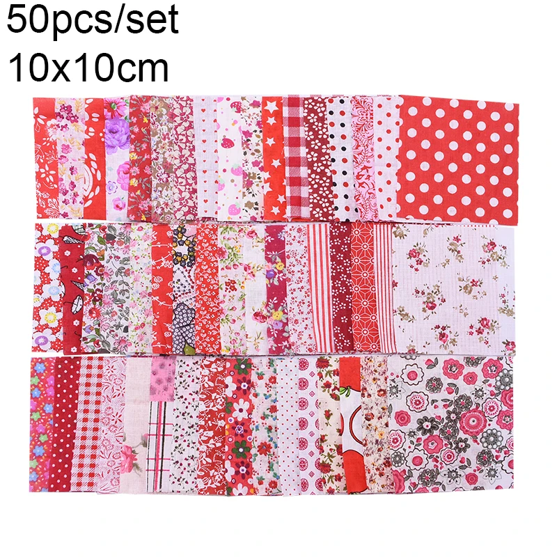 50pcs 10x10cm Red