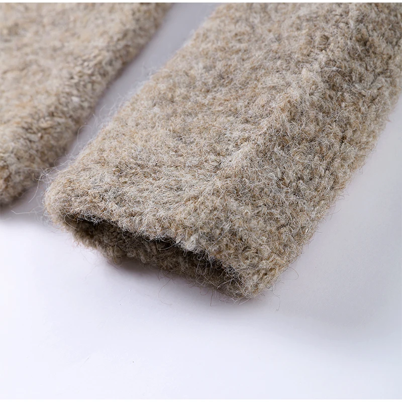 Cárdigan vintage con botones de flores 3D para mujer, suéter informal de felpa gruesa con solapa y botonadura sencilla, prendas de punto versátiles para otoño.
