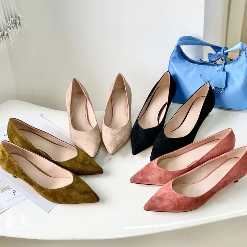 Elegant Fashion Sude Women Pumps Stiletto 2022 New Spring Autumn ...