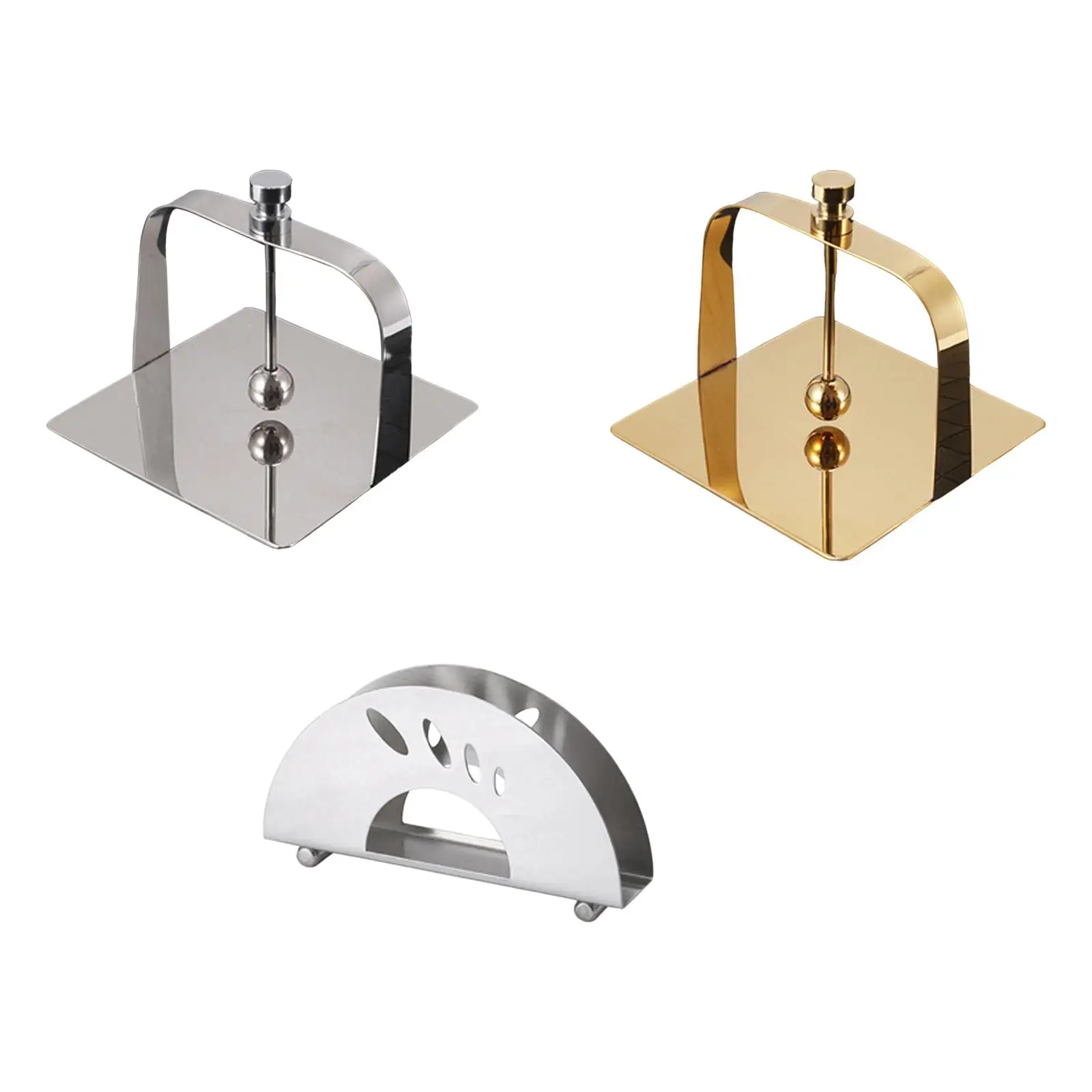 Stainless Steel Napkin Holder Table Decor Tissue Dispenser for Hotels Cafe
