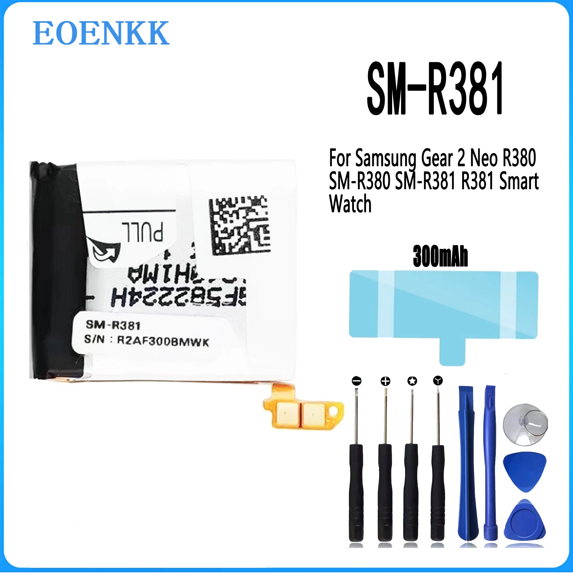 Sm-R381 Batteria Per Samsung Gear 2 Neo R380 Sm-R380 Sm-R381 R381 Smart Watch Batterie Ad Alta Capacità