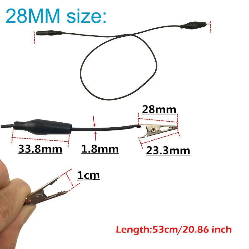 5 color alligator clip electric DIY small battery power cord electric clamp Crocodile Clips double head test clamp 28mm 35mm