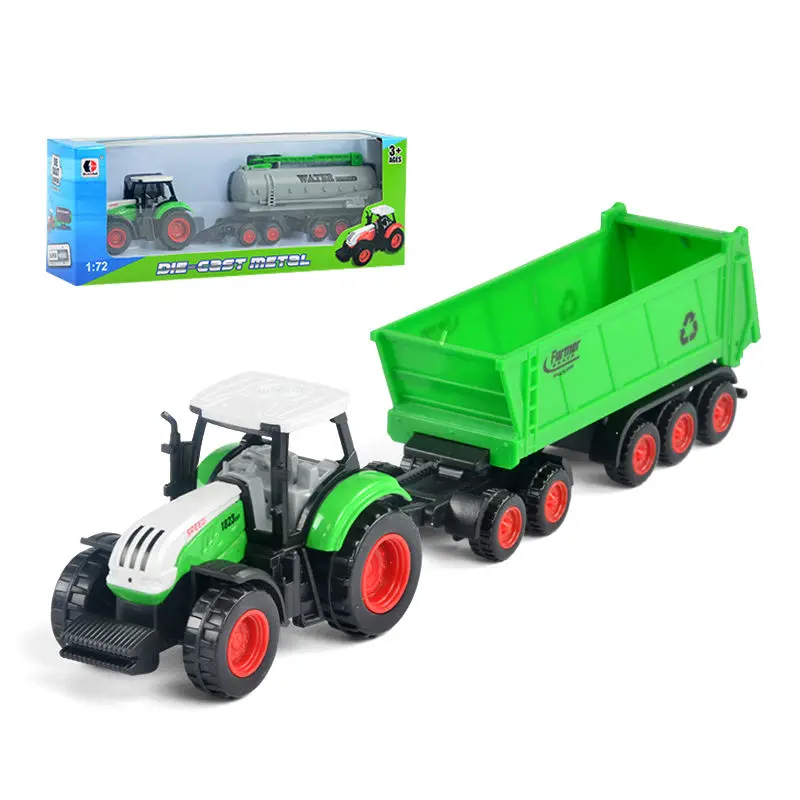 

Children's Toy Car Farmer Simulation Alloy Tractor Model Harvester Transport Vehicle Toy Set