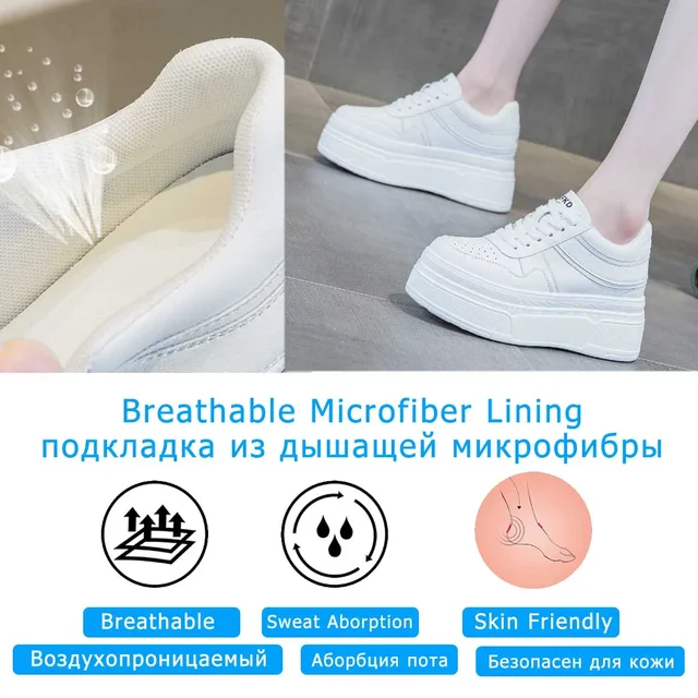 Fujin 9cm Genuine Leather Vulcanize High Brand Comfy Chunky Sneaker Loafer Spring Autumn Platform Wedge Vulcanize Women Shoes 2