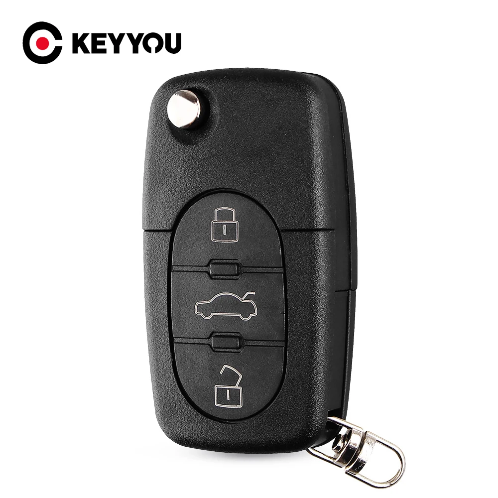 Keyyou Coque De Clé À 3 Boutons, Pour Vw Volkswagen Golf