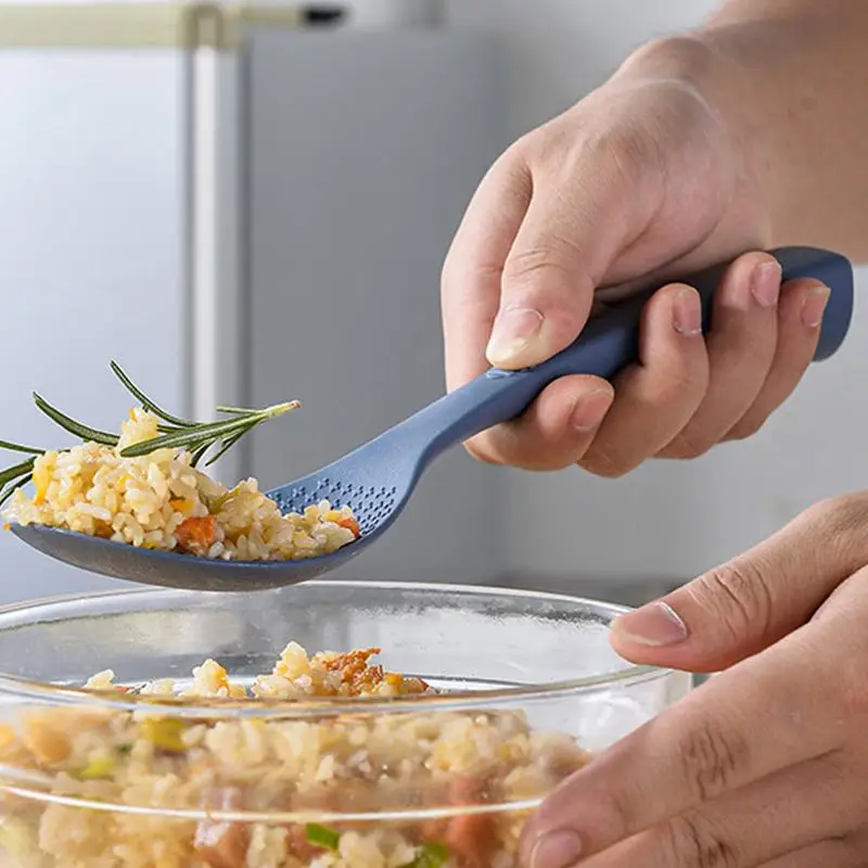 Rice Spoon Food Grade Heat-resistant Paddle Silicone Standing Type Rice Spatula Food Serving Shovel Kitchen Gadget