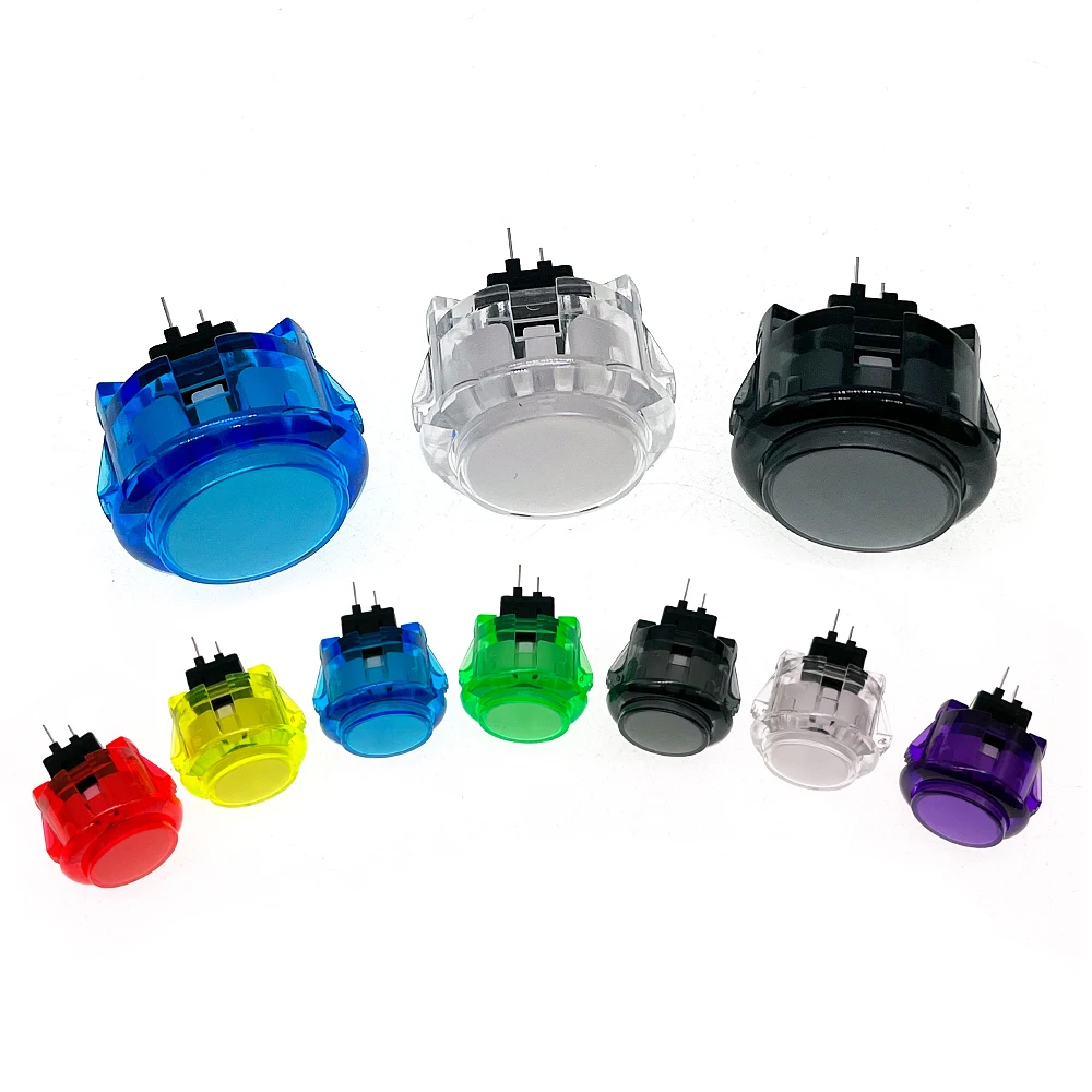 6 Pz Copia Sanwa 24Mm 30Mm Pulsante Trasparente Microinterruttore Tablero Arcade Stick Gioco Pandora Console Raspberry Pi Hitbox Controller