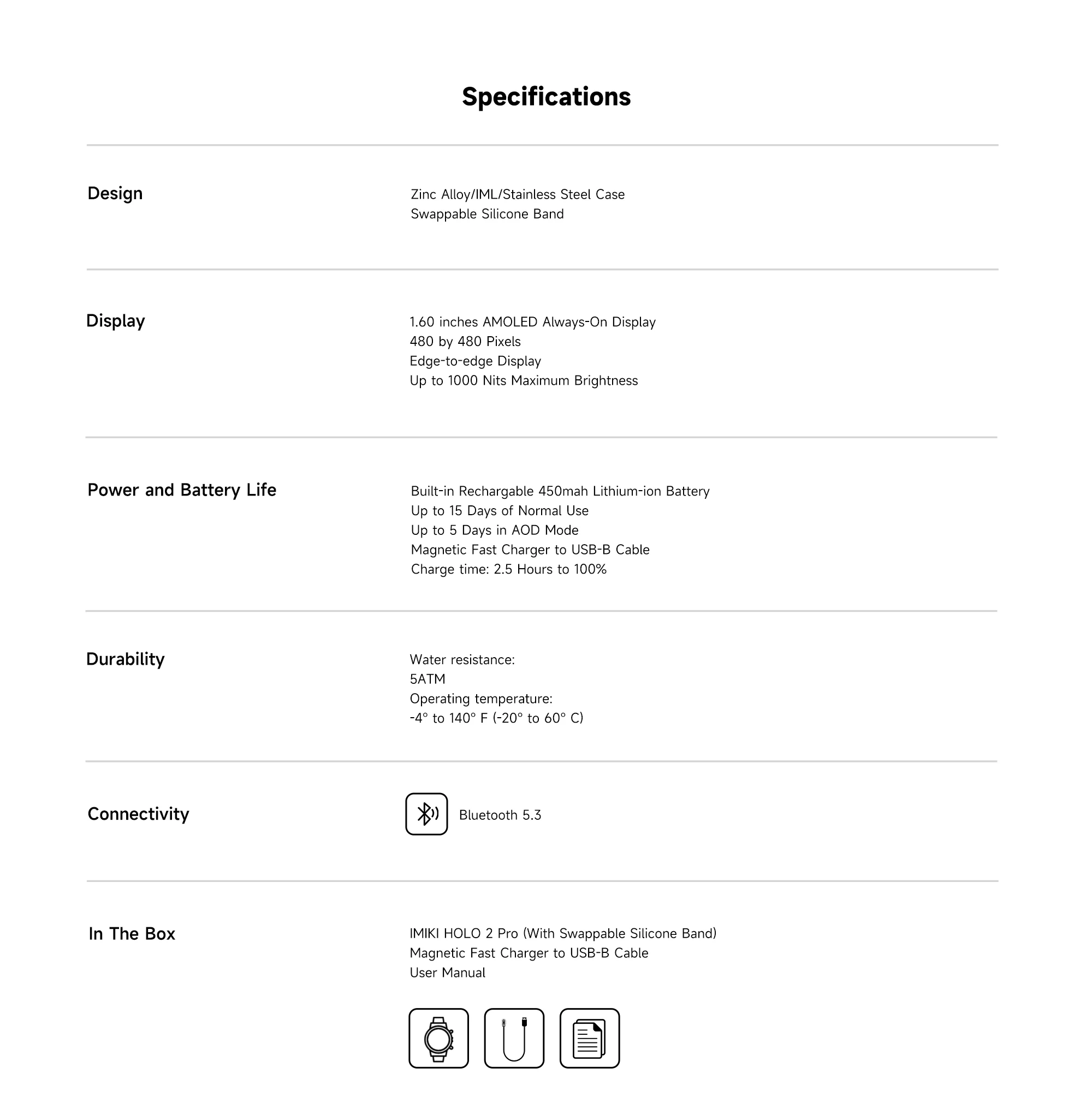 IMIKI HOLO 2 Pro GPS Calling Smart Watch description image 13
