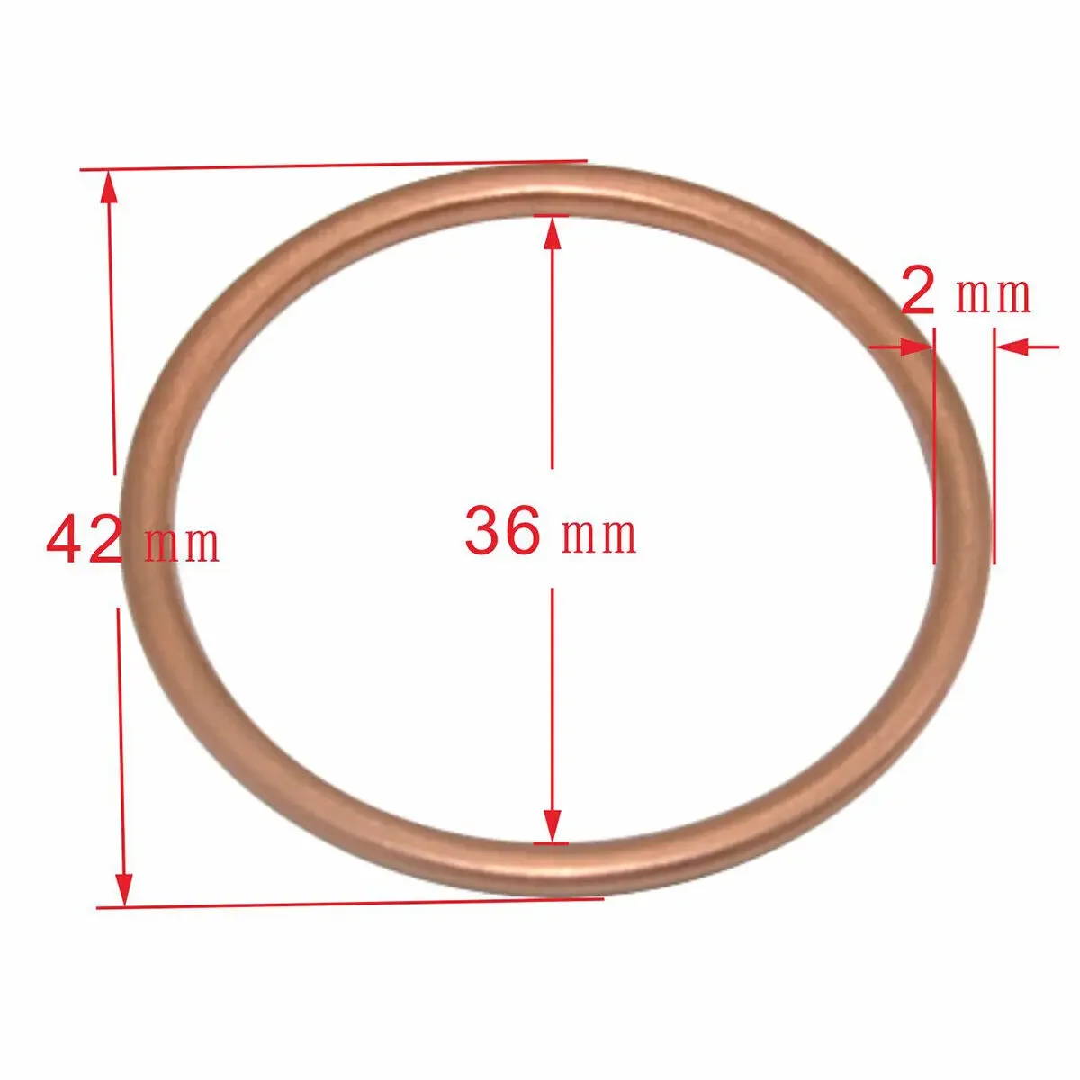 4 Stück Motorrad Auspuff Dichtungen 36x42x2mm - Für Kawasaki ZX Modelle