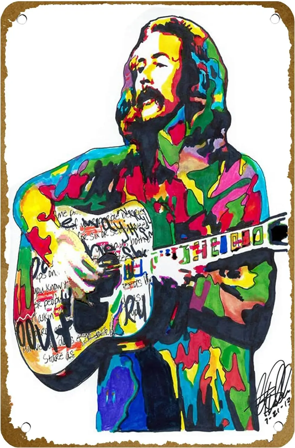 Дэвид Кросби, Byrds, Кросби, декорации, Nash, Singer, стандартная винтажная металлическая жестяная вывеска с логотипом семейный клуб бар Ca