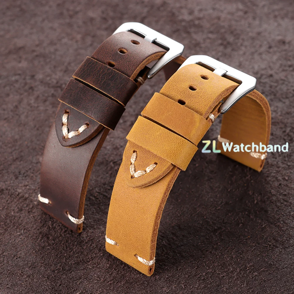Handmade Retro Cowhide Leather Watch Strap - Universal Sport Bracelet