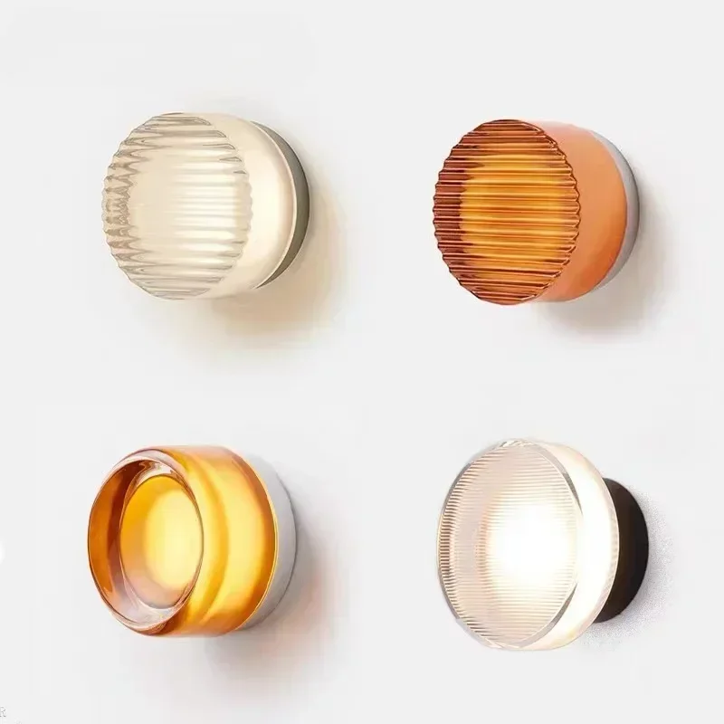 Modern Round Wall Lamp LED Glass Wall Light Sconce Living Room Aisel Corridor Bedroom Bathroom Home Decoration Indoor Lighting led wall lamp wall sconces light wall lamp