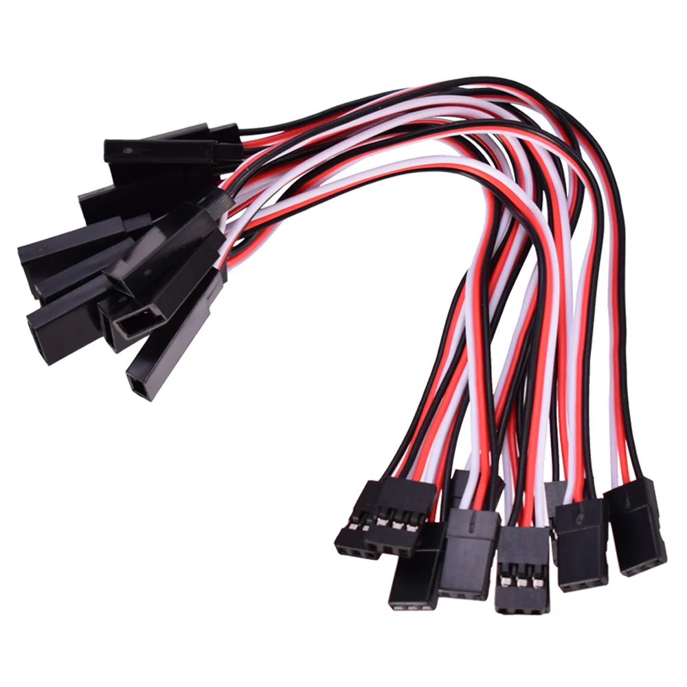 10pcs/lot 100mm/150mm/200mm/300mm/500mm/1000mm Servo Extension Lead Wire Cable Male & Male/Female & Male For JR Futaba RC Servo 3