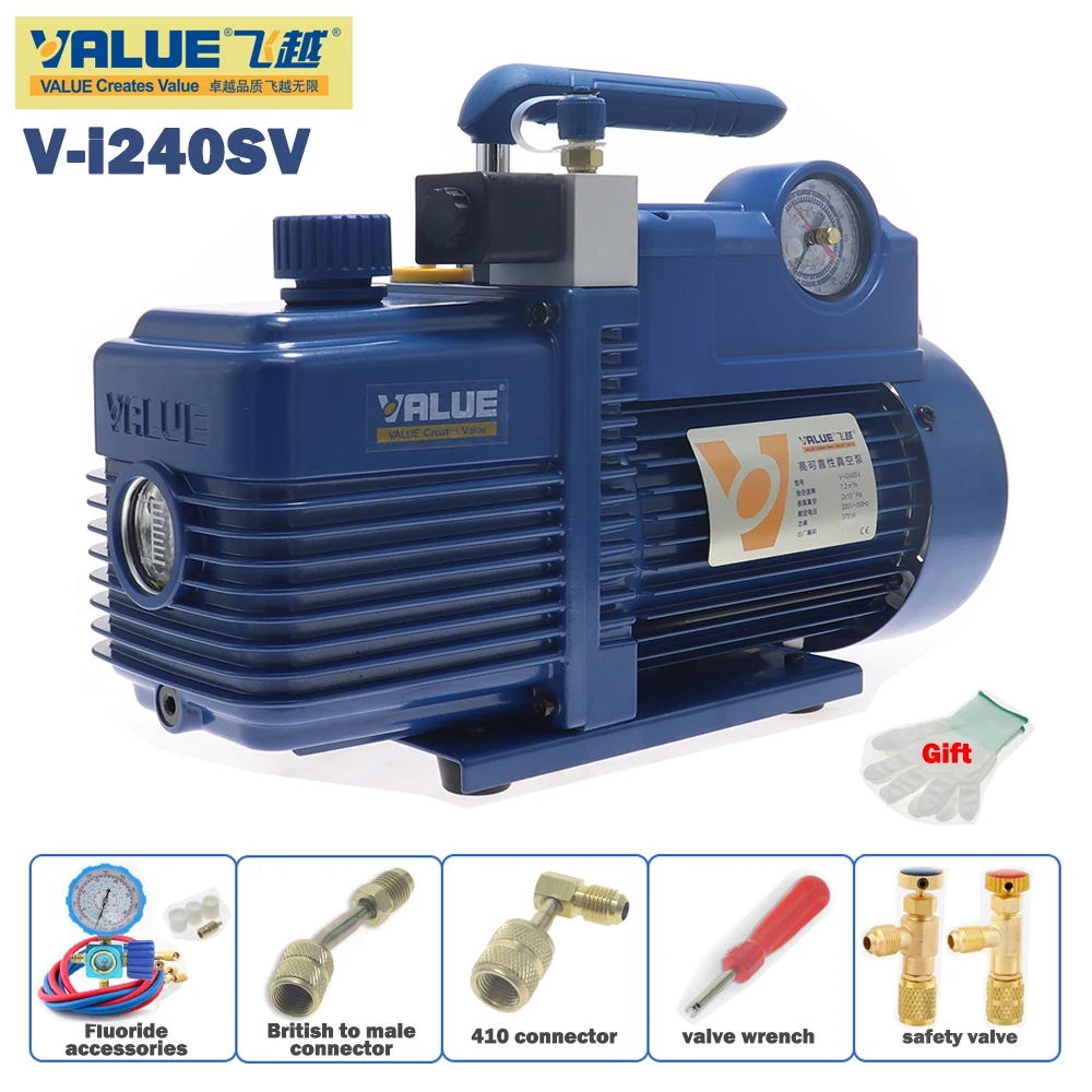 Air Vacuum Pump R134a R12 Connectors Vacuum Pump Air Conditioning R134 Vi240sv Aliexpress