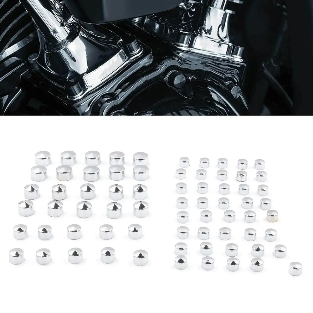 

Chrome Engine Bolt Cover Kit For Harley Softail Electra Road Street Glide FLHT