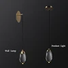 Postmodern Crystal Led Wall Light Copper Staircase Bedroom Bedside Living Room Background Wall Lamp 5