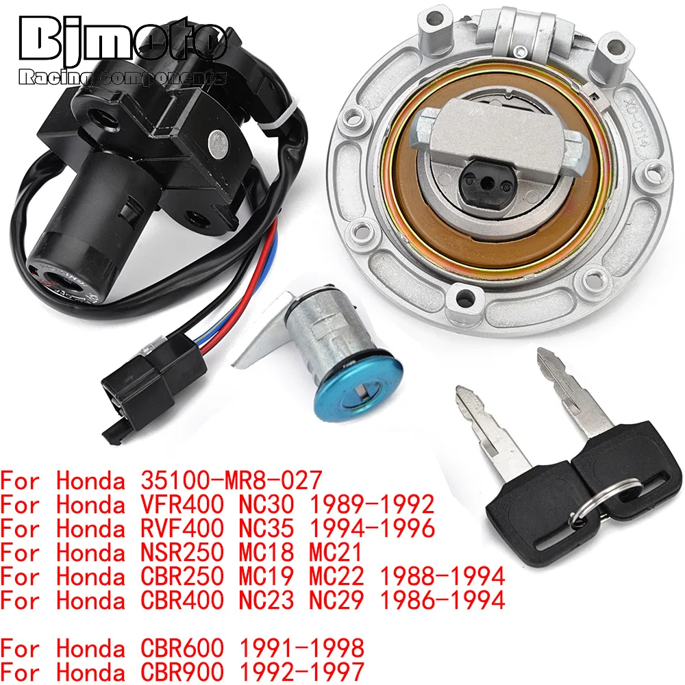 VFR 400 Fuel Gas Cap Ignition Switch Seat Lock with Key Kit For Honda VFR400 NC 30 35 NSR250 MC18 MC21 1989-1996 35100-MR8-027 заметки апокалипсиса том 9 1989