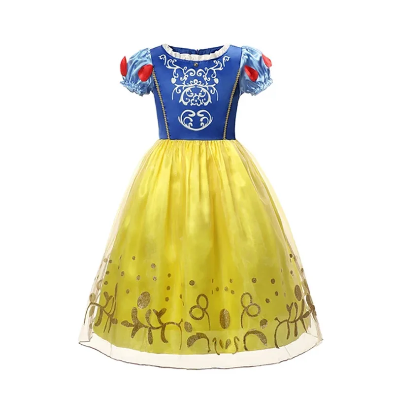 Disfraz de Frozen para niña, vestido de princesa Elsa, Anna, sirena, Rapunzel, Cenicienta, Bella, para fiesta de cumpleaños