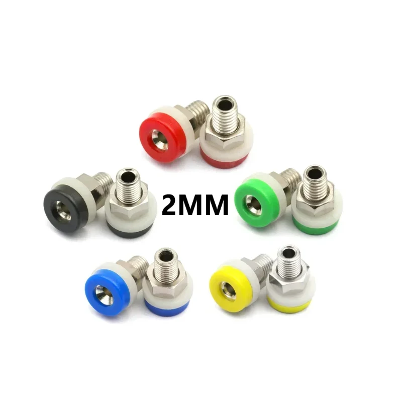 2mm 바나나 플러그 테스트 커넥터 5 색용 40개 황동 2mm 바나나 소켓 잭