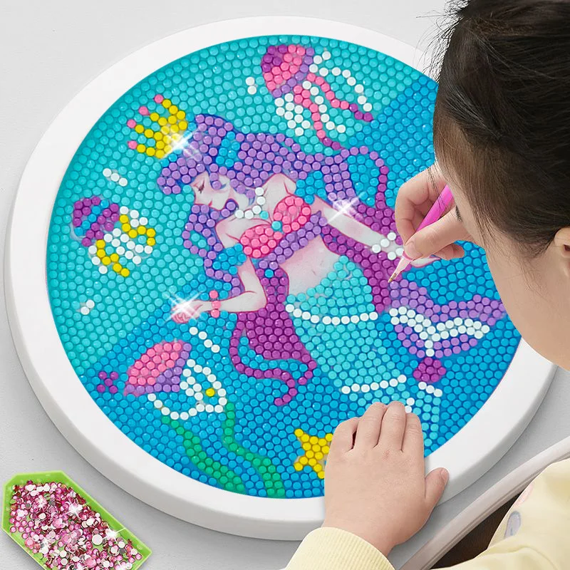 

17CM Diamond Sticker Painting Art Kit, DIY Tools & Crafts, Kids Christmas Gift Handmade Benefits Smart Toys
