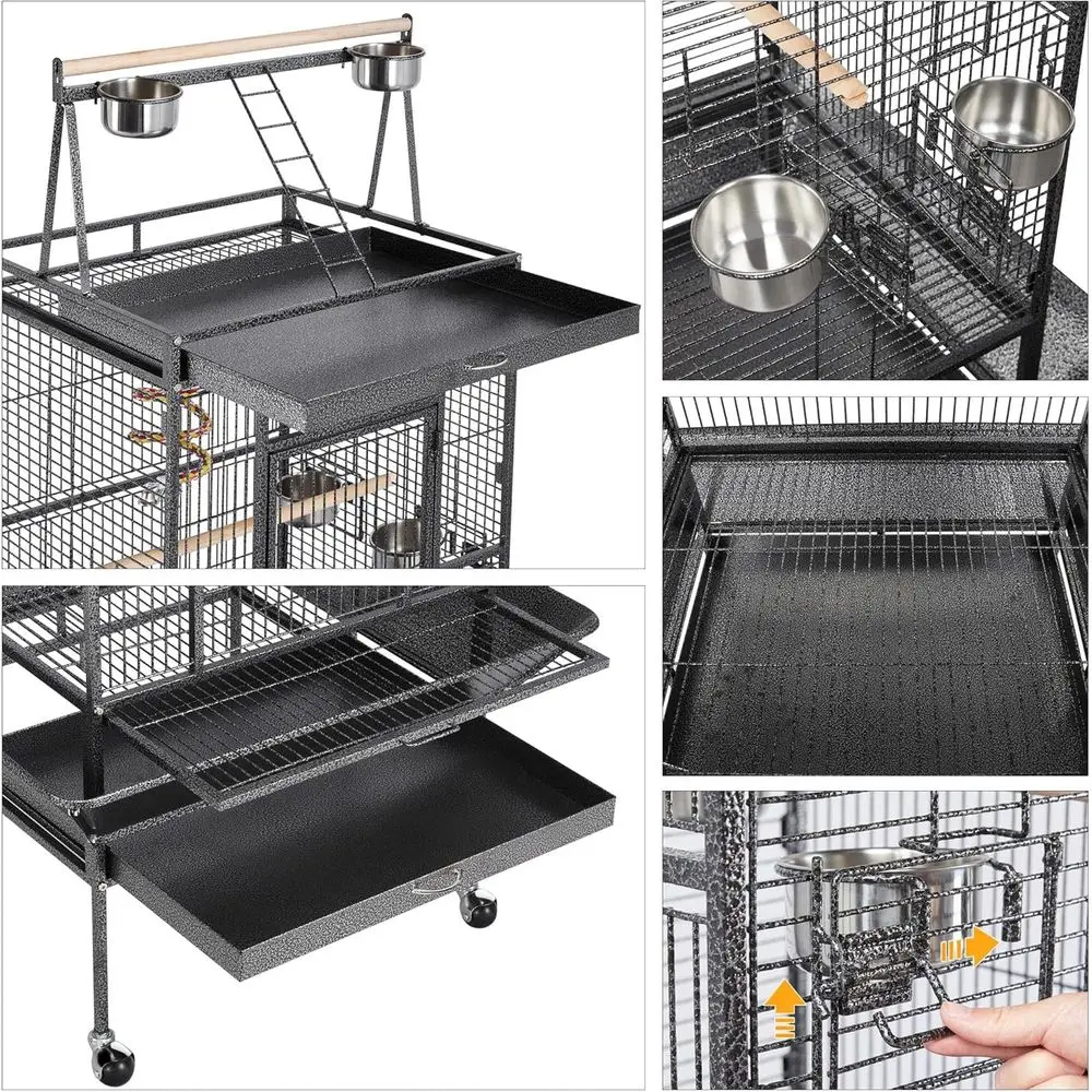 Large Rolling Parrot Cage 4