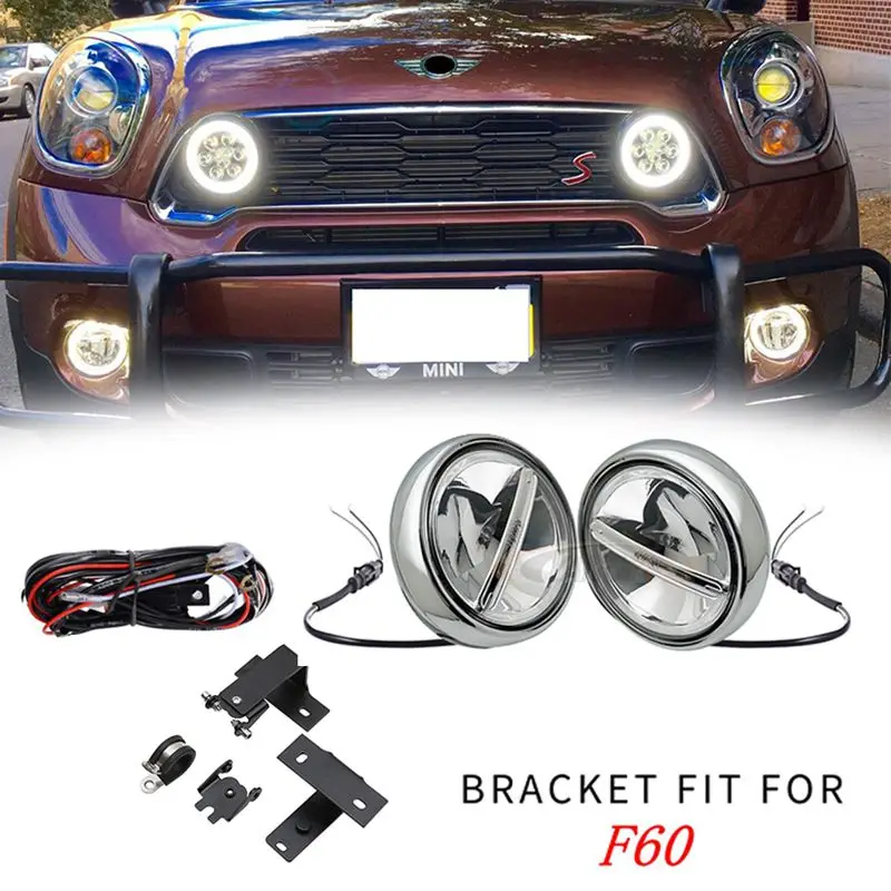Brand New Silver Chrome Spot Light Kit with additional bracket for Mini Cooper F56 Only