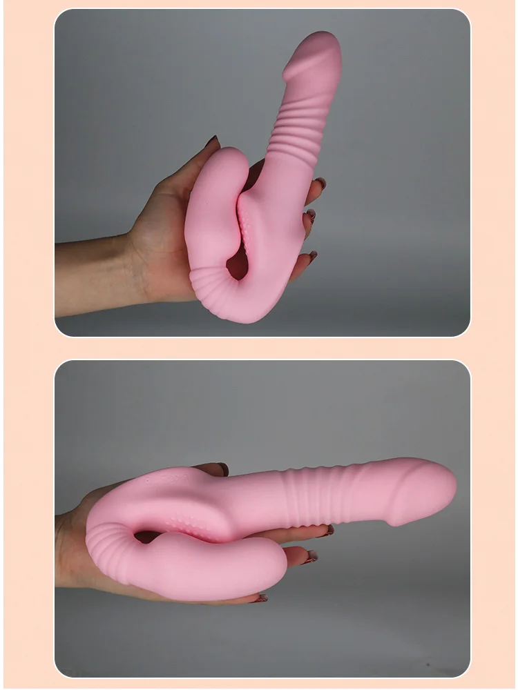 Strap-on Silicone Double Dildo Penis Wireless Vagina Vibrator for Single Women Lesbian Couples Sexy Sex Toys for Adults