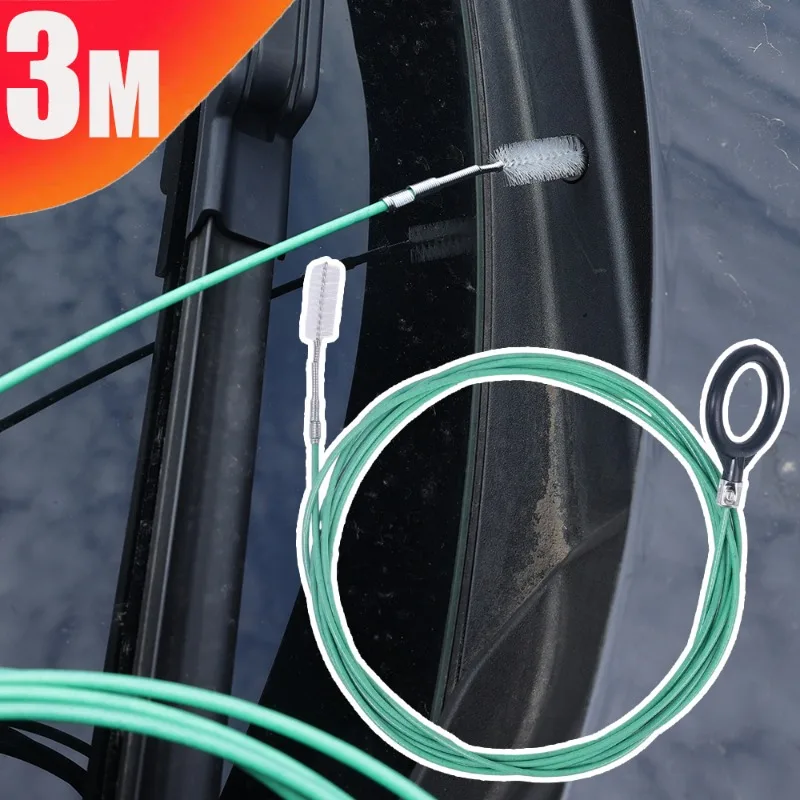 

300CM Flexible Pipe Cleaning Brush Car Sunroof Drain Hole Fuel Tank Drain Leak Treatment Tools Universal Water Tube Accessories