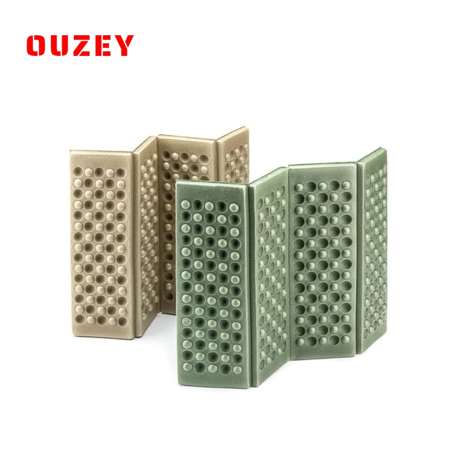 OUZEY Camping Mat Ultralight Folding Mini Mat Portable Foldable Picnic Pad Tent Sleeping Pad Outdoor Hiking Beach