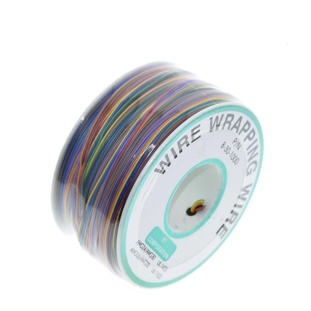 포장 와이어 절연 와이어 B-30-1000 UL1423 0.25mm 주석 도금 구리 솔리드 PVC 케이블 브레드보드 점퍼 와이어 커넥터, 8 30AWG