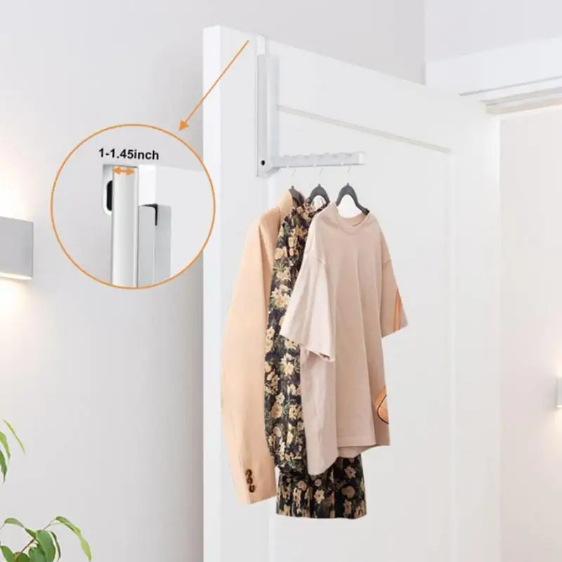 

Over The Door Hanger Over Door Metal Hook Foldable Drying Rack Wardrobe Bedroom Clothing Organizer Laundry Storage Hanger For