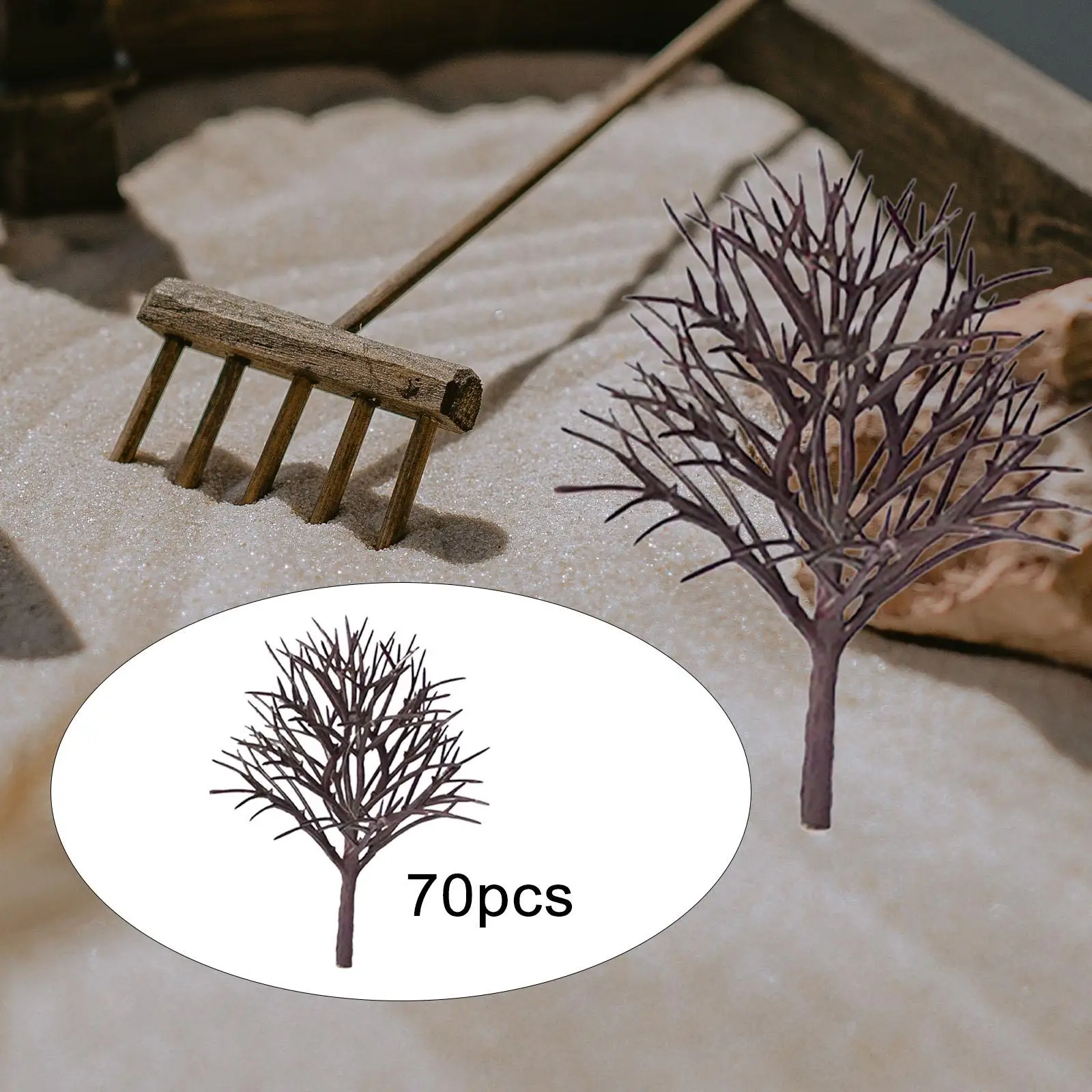 70x Model Trees Peach Tree Miniature Trees Model Tree Landscape Diorama for Train Garden Scenery Landscape DIY Crafts Sand Table 6