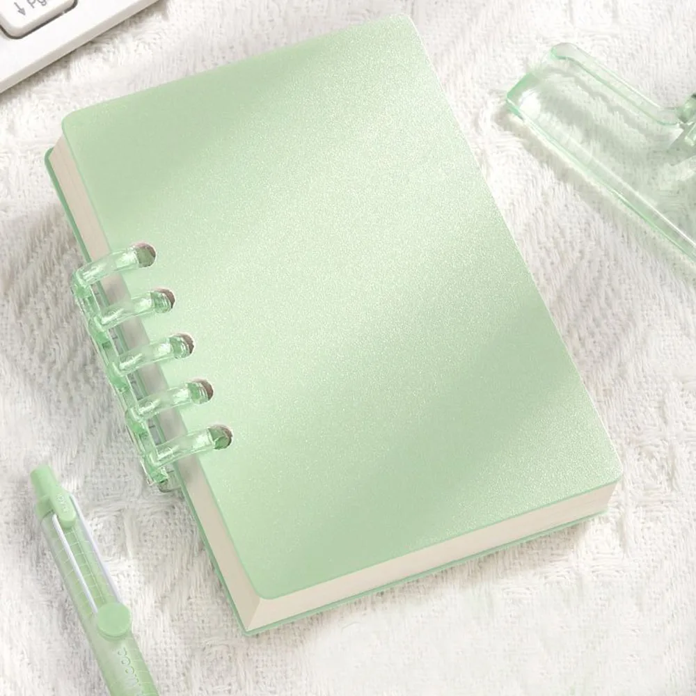 Portable A7 Pocket Notebook with 80 Sheets - Loose-Leaf Square Notepad with Horizontal Lines