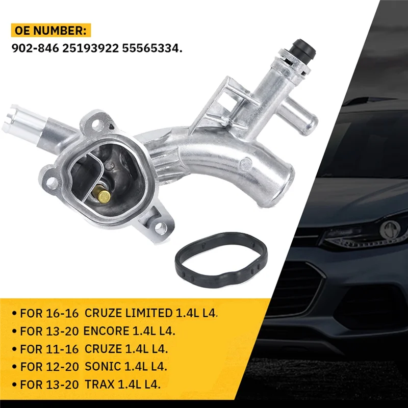 25193922 Thermostat Housing Water Pump Outlet Fits For Chevrolet Cruze Sonic Trax Buick Encore 1.4T 55565334 1338030