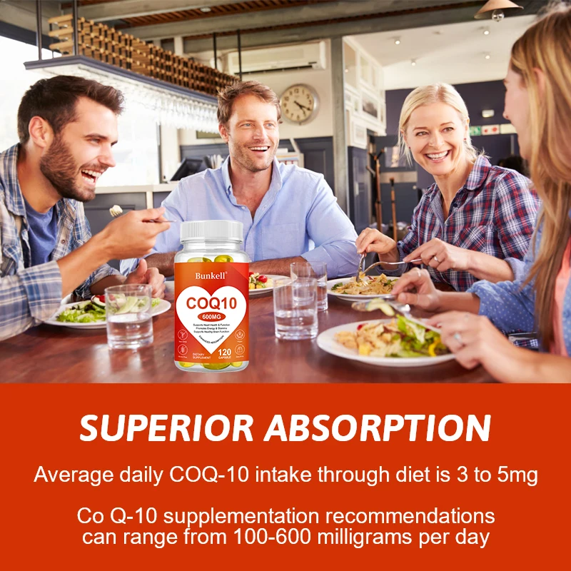 CoQ10 Supplement is a Powerful Antioxidant that Protects Cells and Supports Heart Health, Cardiovascular Health, 120 Capsules