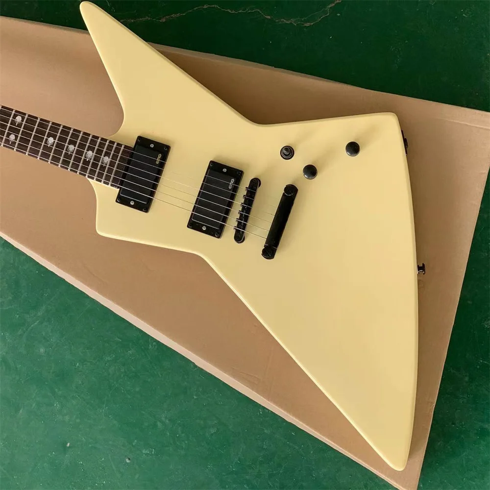 

High Quality 6 String Yellow Color Electric Guitar HH Black Hardware Free Ship guitars guitarra