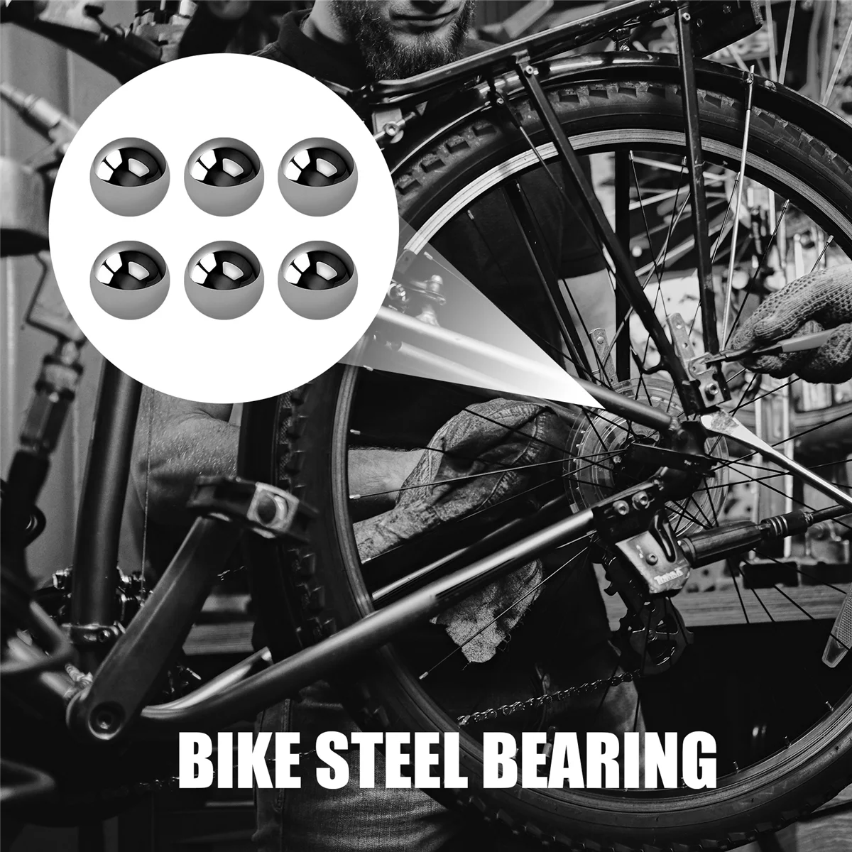 60 Pcs 4mm Dia Bicycle Steel Bearing Ball Replacement