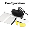 3 Lens Tactical Goggles Set Windproof Dustproof CS Military Shooting Bulletproof Sunglasses Motorcycle Mountaineering Glasses 3