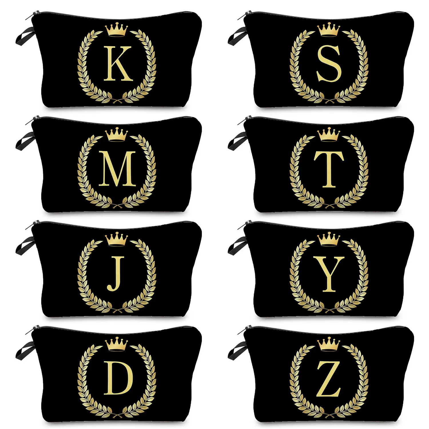 

Дорожный органайзер для туалетных принадлежностей, сумка на молнии, индивидуальный дизайн с английскими инициалами, косметичка с надписью, косметичка с рисунком, Женский карандаш