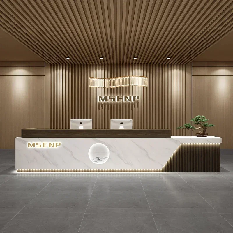 Executive Club Reception Desks Luxury Podium Cash Beauty Salon Reception Desks European Recepcion Mostrador Modern Furniture