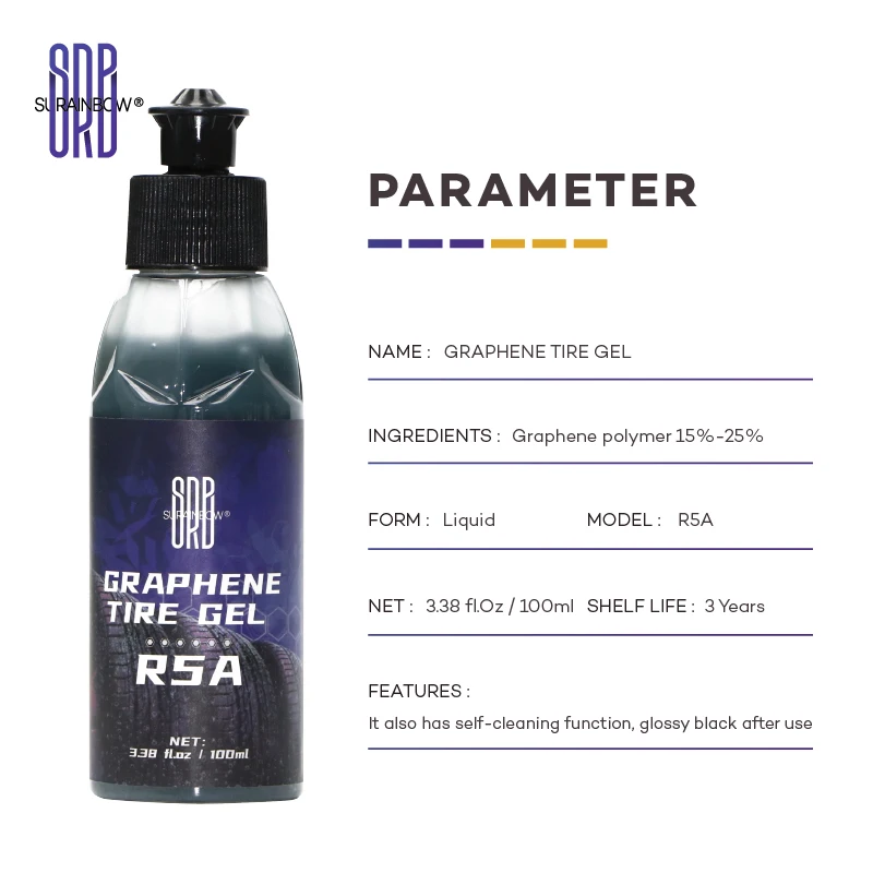 Graphene Tire Gel Oil-Based Tire Shine Dressing The Perfect Shine Durable and User Friendly Long Lasting UV Protection