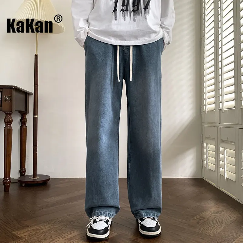 Kakan - Spring/Summer New Blue Black Men's Jeans, Straight Sleek High Street Junior Jeans K024-BK113