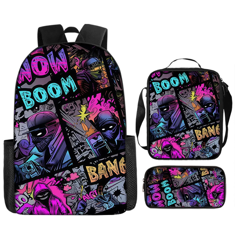 Neon light game controller peripheral elementary school children's backpack large capacity backpack shoulder bag pencil case 2