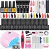 Nail Extension Kit UV Gel Varnish Set With LED Nail Lamp Dryer Manicure Kit And Base Coat Top Coat For Salon Manicure Tools Set 1