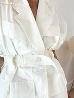 Clacive Fashion Loose White Cotton Women's Shirt 2024 Elegant Lapel Sleeveless Shirts Casual Classic Solid Top Female Clothing - Image 4