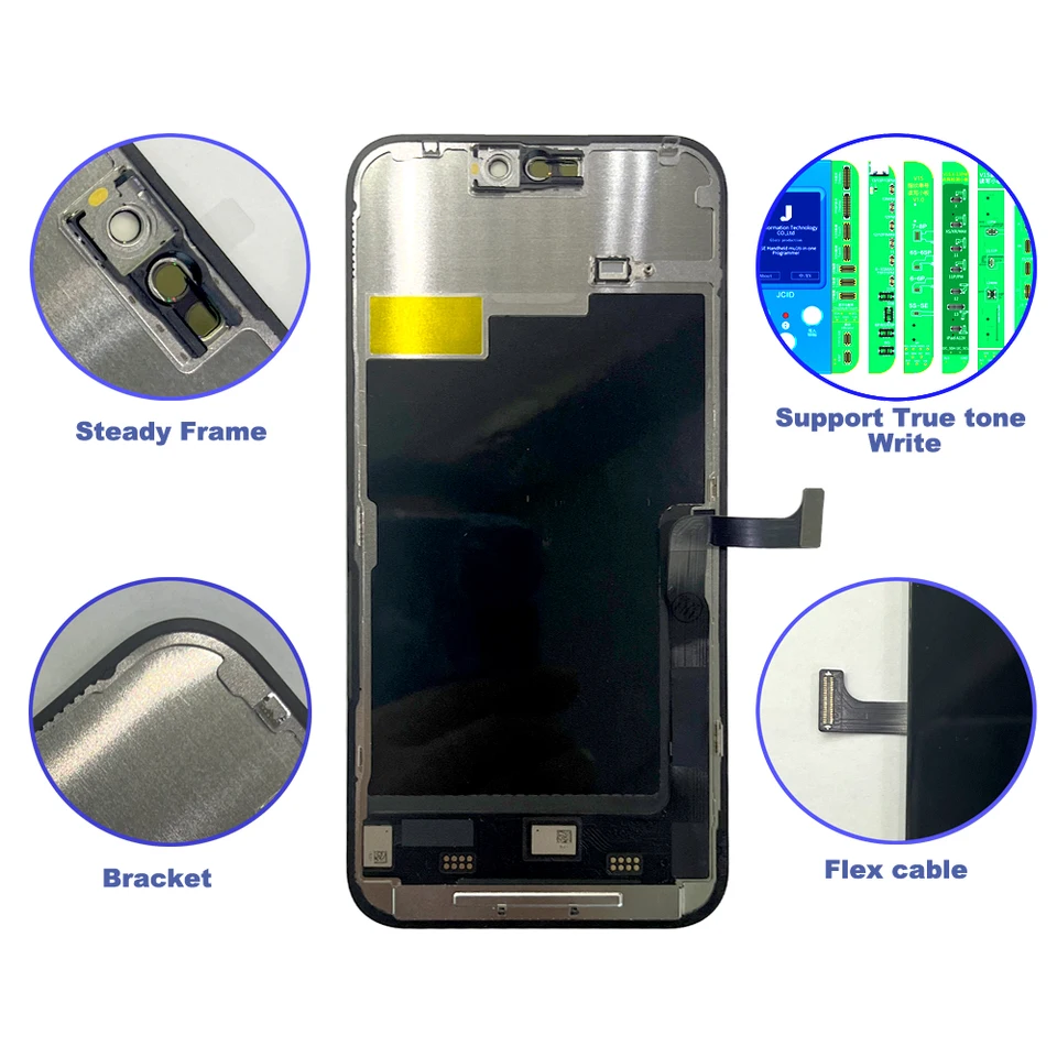 2 Pcs EBR Incell for iPhone X XR XS Max 11 Pro 12 Mini 13 14 15 Plus LCD Display Touch Digitizer Assembly Screen Replacement