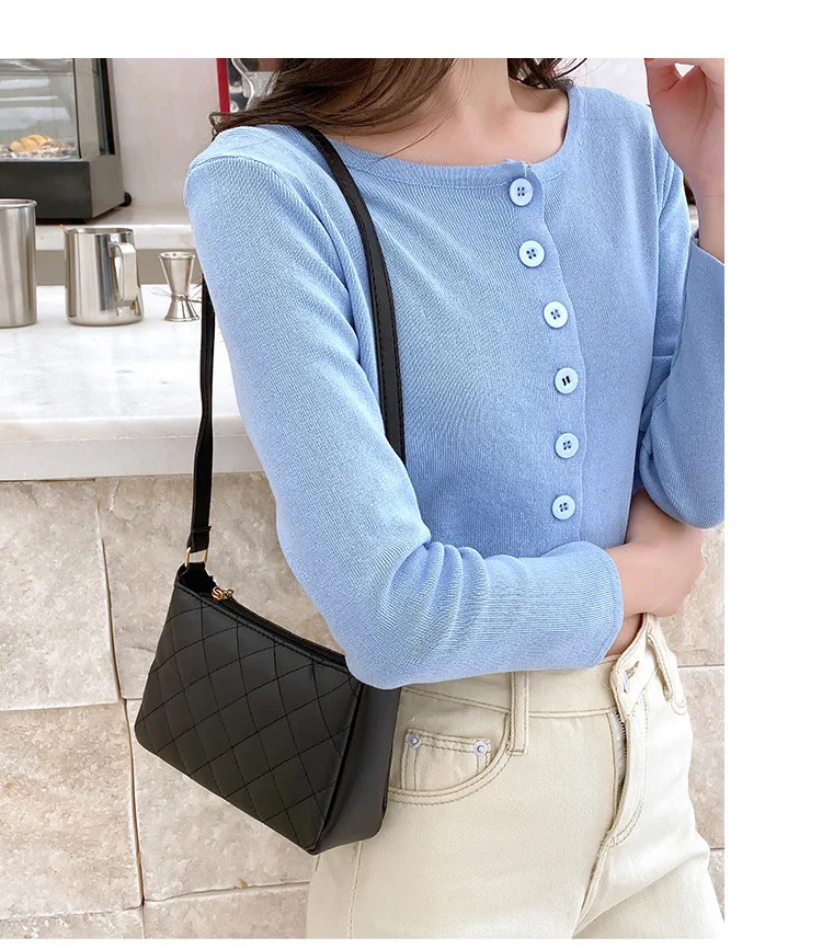 Women's Bag Solid Color Small PU Leather Shoulder Bags For Women 2022 Hot Sale Simple Handbags And Purses Female Travel Totes