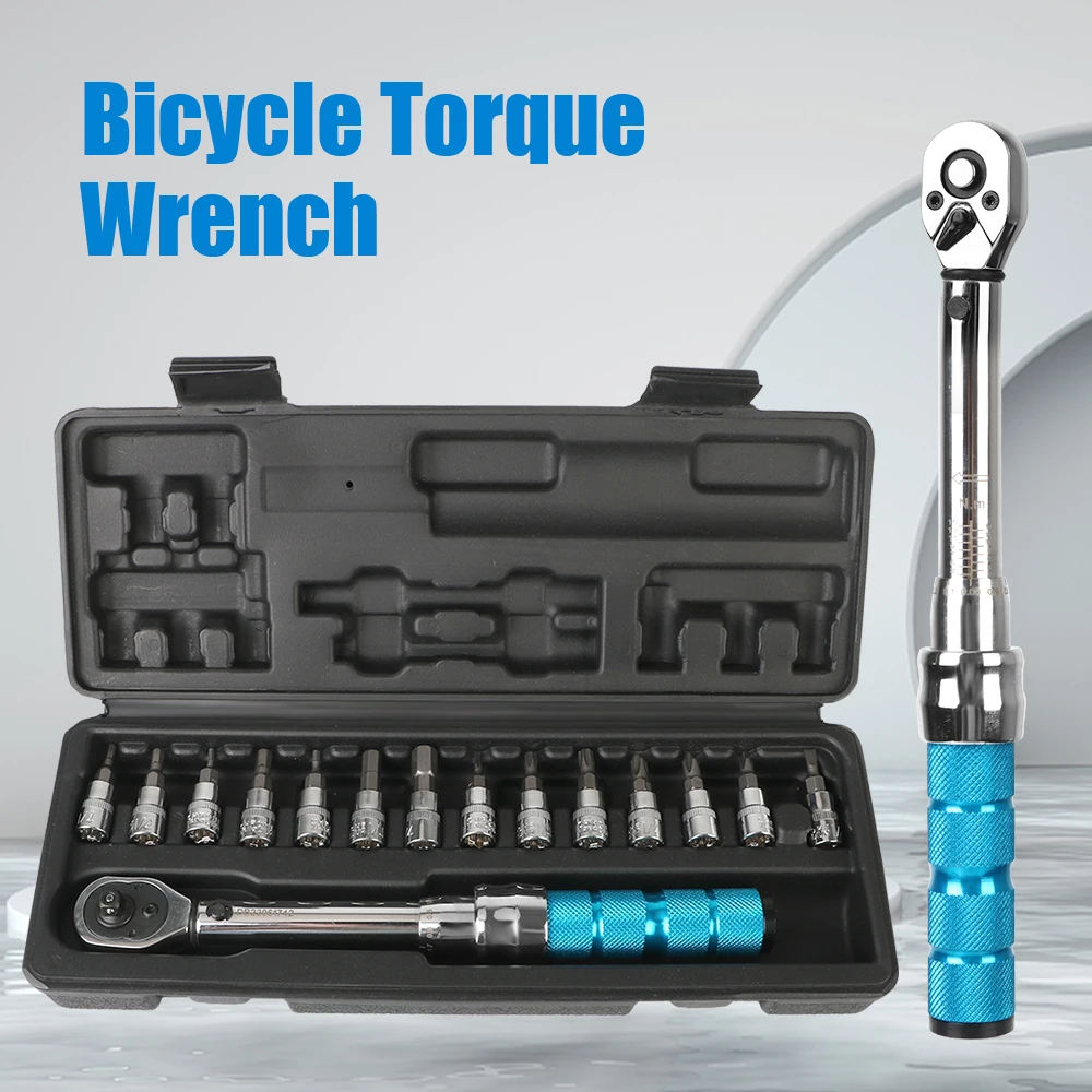 

Professional 1/4" 2-14Nm Bike Motorcycle Repair Tools Hand Tool Set Ratchet Socket Spanner Adjustable Torque Wrench Preset