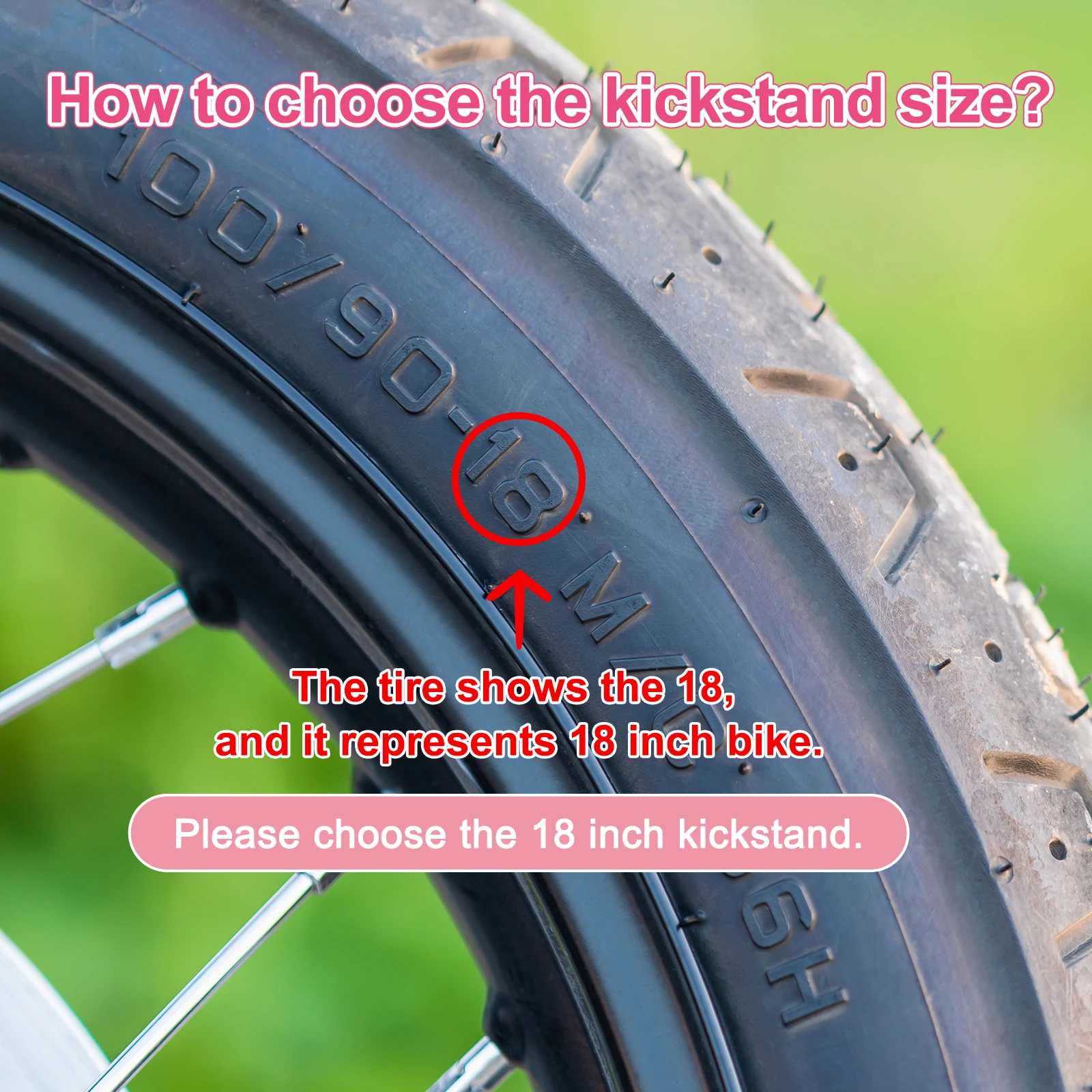 Children's Bike Kickstand - Adjustable Side Support for 12'' to 20'' Bicycles