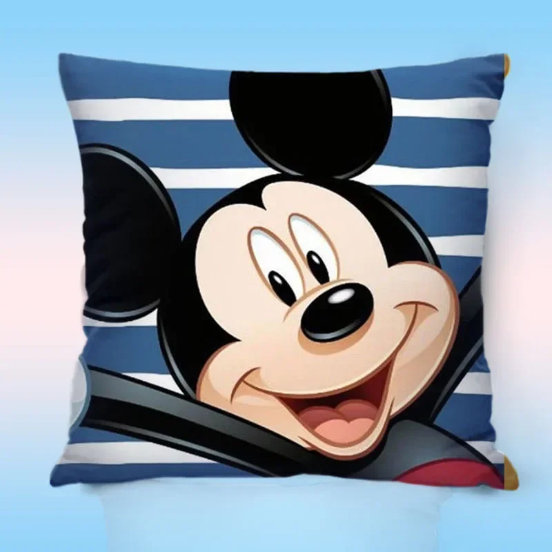 Disney Pillowsham Soft Cartoon Mickey Minnie Mouse Boys Girls Pillowcases Cushion Cover 40x40 45x45cm for Bed Sofa cushion cover pillow case cover